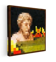Kanvas Tablo Bust Piksel Minecraft Tablosu Ev Ofis Salon Duvar Dekoru