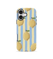 iPhone 17 Vorian Çift Katmanlı MagSafe Kılıf Gingham Lemon Grove