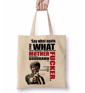 Pulp Fiction Say What Again Bez Çanta Uzun Saplı