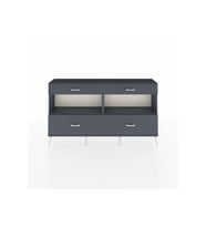 Arges Konsol 2 Raflı 4 Çekmeceli  176x30x99 Antrasit-Antrasit