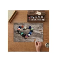 Rengarenk Misketler Tasarımı 240 parça Ahşap Puzzle Ahşap Kutuda MP02110