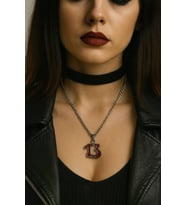 Thirteen (13) Şans Unisex Kolye – Kırmızı Renk Özel Ta
