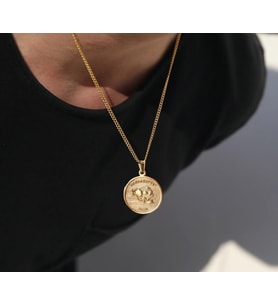 Memento Mori Has Altın Kaplama Gümüş Kolye