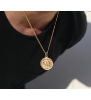Memento Mori Has Altın Kaplama Gümüş Kolye