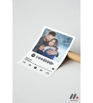 Kişiye Özel Müzik Kodlu Fotoğraflı Poster, Çerçevesiz Yüksek Kalite Duvar Afişi