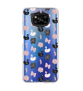 Poco X3 PRO / X3 NFC Uyumlu Kuğu Tasarımlı Şeffaf Telefon Kılıfı