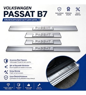 Volkswagen Passat B7 Krom Kapı Eşiği 2011-2014 Arası P.Çelik