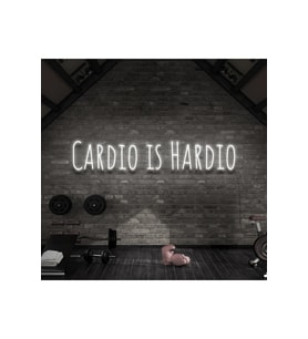 CARDIO IS HARDIO Yazılı Neon Tabela
