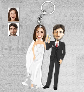 Kişiye Özel Gelin Dağmat Ahşap Anahtarlık-6