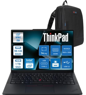 Lenovo Thinkpad E14 Gen 7 Intel Core Ultra 5 225U 96GB Ddr5 1tb SSD Freedos Intel Aı Boost 14 Inç Wuxga (1920 x 1200) IPS 300NITS Taşınabilir Bilgisayar 21SX007DTXF38 + Zetta Çanta
