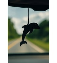 Lazer Kesim “🐬” Yunus Araba Dikiz Aynası Süsü (Siyah)