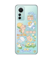 Xiaomi Mi 12 Lite Uyumlu Küçük Sevimli Ayıcıklar Desenli Şeffaf Telefon Kılıfı
