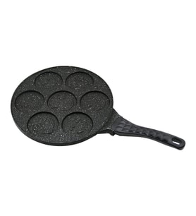 BÖLMELİ EMOJİLİ DÖKÜM PANKEK TAVA 28CM KABARTMA PİRAMİT DESENLİ BAKALİT SAP=18.2CM POŞETLİ AMBALAJ (4767)