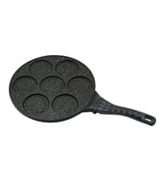 BÖLMELİ EMOJİLİ DÖKÜM PANKEK TAVA 28CM KABARTMA PİRAMİT DESENLİ BAKALİT SAP=18.2CM POŞETLİ AMBALAJ (4767)