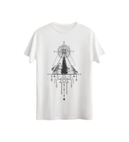 Dijital Baskılı Unisex Tshirt, Günlük Kullanıma Uygun Pamuklu Regular Tshirt (Beyaz)