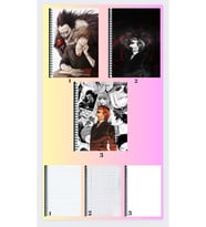 Light yagami 3 adet defter A4 büyük boy çizgili_kareli_çizgisiz