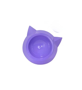 Plastik Tekli Kedi Mama ve Su Kabı - Mor