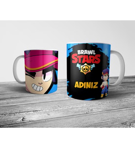 Pixxa Brawl Stars Fang Kişiye Özel İsimli Kupa Bardak Model 1