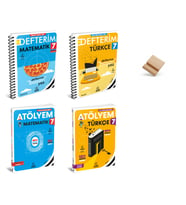 Arı 7. Sınıf 2027 Maarif Matematik ve Türkçe 4lü Set Defterim + Atölyem + Telefon Standı