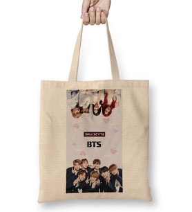 Bts Ve Blackpink Bez Çanta Uzun Saplı