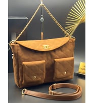 Kadın Çift Askılı Kapitone Desenli Çanta 23/35 cm (04)