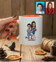 Kişiye Özel Karikatürlü Evlenme Teklifi Sevgililer Kupa Bardak Sevgililer Günü Hediyesi