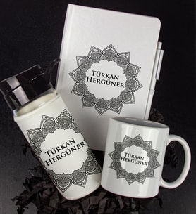 Kişiye Özel Tasarım Defter Kalem Matara Ve Kupa Hediye Seti 104809