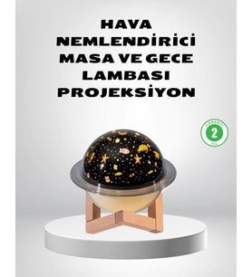 Usb Projeksiyon Gece Lambası Hava Nemlendirici – Aromaterapi Destekli, Taşınabilir Mini