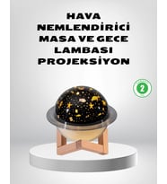 Usb Projeksiyon Gece Lambası Hava Nemlendirici – Aromaterapi Destekli, Taşınabilir Mini