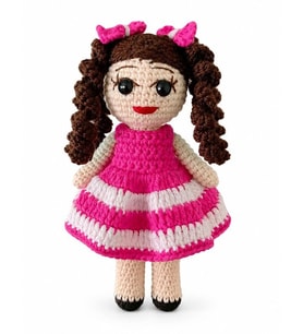 Maskot Melis Bebek Amigurumi Organik Oyuncak