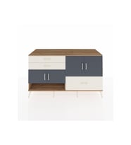 Kronos Konsol 3 Raflı 3 Çekmeceli 4 Kapaklı 176x59x99 Çam-Antrasit/Aytaşı