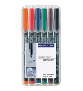STAEDTLER 317 WP6 LUMOCOLOR PERMANENT MARKER KALEM M 1.0mm 6'LI