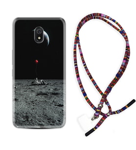 Xiaomi Redmi 8A 8 Pro 9C 9T 10C 11T Pro Kılıf Boyun Asklı Rasta Silikon Astronoot Red Baloon 1608
