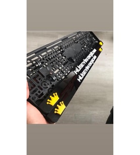 LAZER KESİM KİŞİYE ÖZEL 2 ADET LÜKS PİANOBLACK OTO PLAKALIK