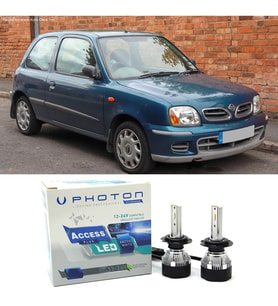 Nissan Micra K11 Led Xenon Uzun + Kısa Far Ampulü H4 Access Yeni Seri Beyaz 1992-2002