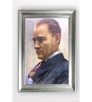 Gümüş Çerçeveli Atatürk Tablo cv853
