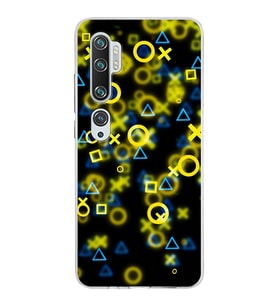 Xiaomi Mi Note 10 Uyumlu Kapak Semboller Tasarımlı Şeffaf Silikon Kılıf