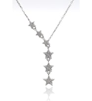 Zirkon Taşlı Yıldız Tasarım 925 Ayar Gümüş Kadın Kolye 201024388