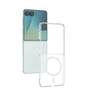 Galaxy Z Flip 8 Kamera Korumalı M-Safe Şarj Özellikli Şeffaf London Sert PC Kılıf