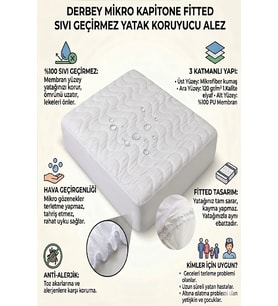 Derbey 70x110 cm Sıvı Geçirmez Micro Kapitone Fitted Alez Bebe Yatak Koruyucu Alez