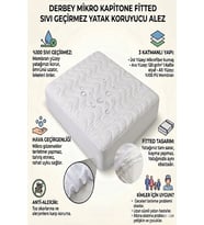 Derbey 70x110 cm Sıvı Geçirmez Micro Kapitone Fitted Alez Bebe Yatak Koruyucu Alez