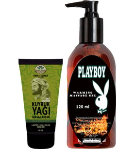 İbn-i Sina Kuyruk Yağı Kremi Kas Sırt Bel El Ayak Kullanım 50 ml + 1 Adet 120 ml Playboy Isıtıcılı M