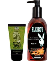 İbn-i Sina Kuyruk Yağı Kremi Kas Sırt Bel El Ayak Kullanım 50 ml + 1 Adet 120 ml Playboy Isıtıcılı M
