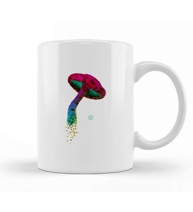 Psilocybe Mushroom 002 Kupa Bardak Porselen