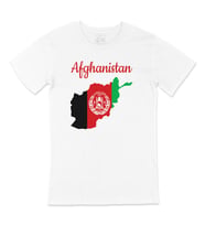Afghanistan Harita ve Bayrak Tişört