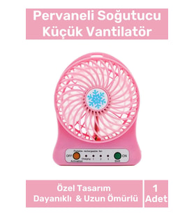 Premium Usb Şarjlı 3 Kademeli Sessiz Taşınabilir Mini Fan Pervaneli Soğutucu Küçük Vantilatör
