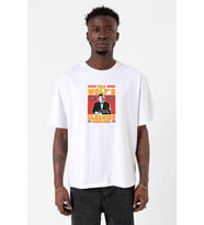 Pulp Fiction The Wolf's Cleaning Services Beyaz Erkek Oversize Tshirt