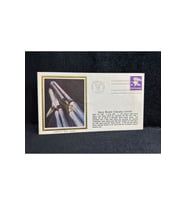 Uzay Temalı İlk Gün Zarfı İPEK BASKI 1981 USA Space Cover Space Shuttle Ülkesi Lift-Off