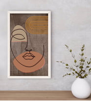 BK Home Modern Art Dekoratif Ahşap Beyaz Çerçeveli Tablo-11