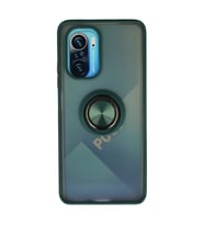 Xiaomi Redmi K40 Kılıf Montreal Yüzüklü Silikon Kapak - Yeşil
